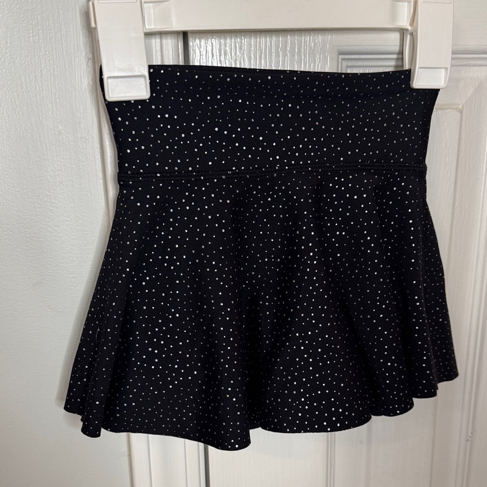 Old Navy Black Skater Skirt with White Dots